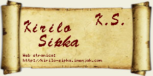 Kirilo Šipka vizit kartica